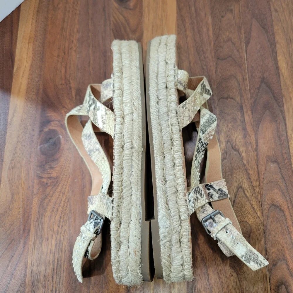 Madewell Malia Espardrille Leather Upper Strappy Sandals Size 9 - Picture 10 of 10